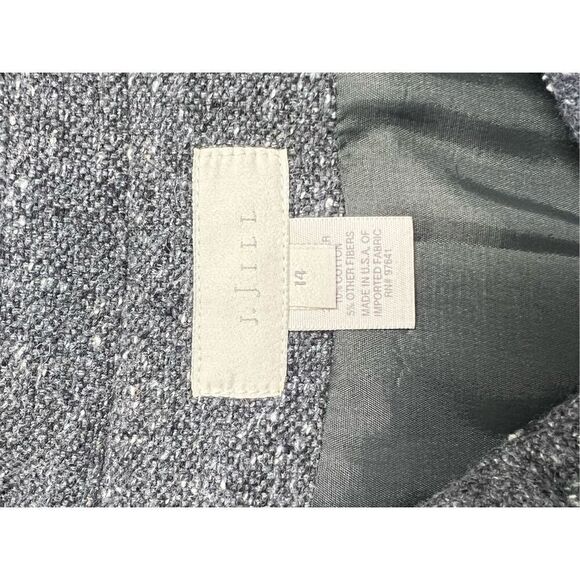 J.Jill woman’s 14 gray tweed wool blend blazer skirt set casual career - Picture 13 of 15